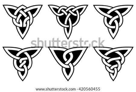 Set Ornamental Corners Celtic Style Stock Vector 202313569 - Shutterstock