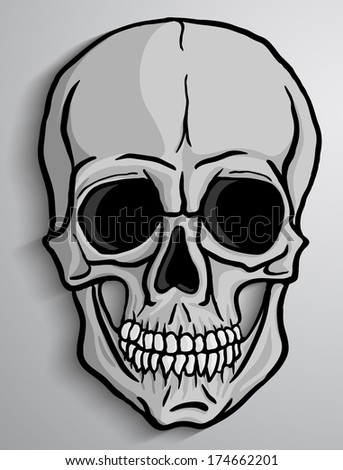 Skull Printblack Grunge Vector Skullhuman Skull Stock Illustration ...