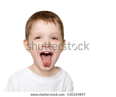 Little Boy Sticking Out His Tongue Stock Photo 130324847 - Shutterstock