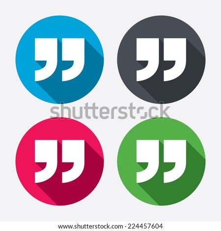 Download Quote Sign Icon Quotation Mark Symbol Stock Vector (Royalty Free) 224457604 - Shutterstock