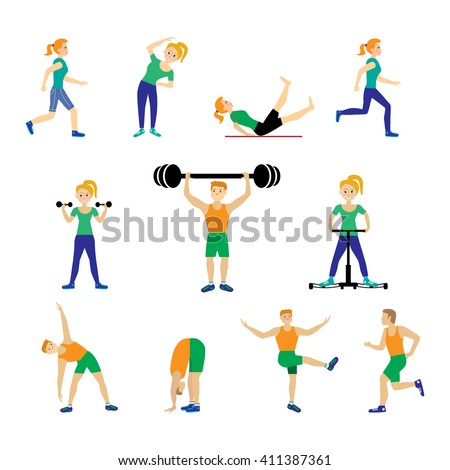 Warm Up Exercise Stock Vectors & Vector Clip Art | Shutterstock