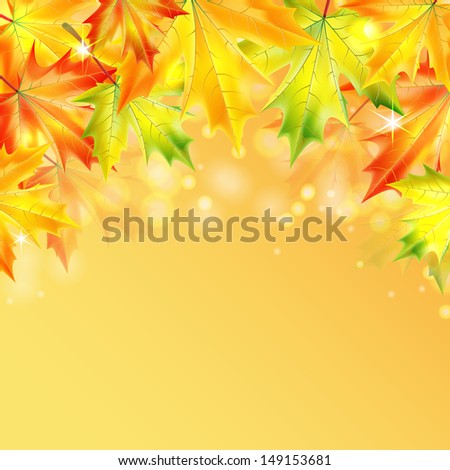 Autumn Leaves Background Stock Vector 722254879 - Shutterstock