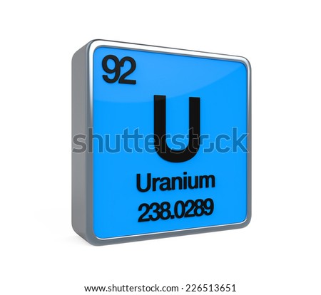 Uranium Element Periodic Table - stock photo