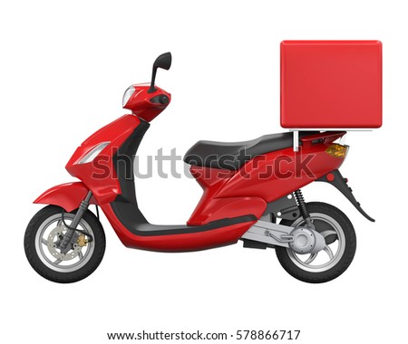 Download Motorcycle Delivery Box 3d Rendering Stock Illustration 578866717 - Shutterstock