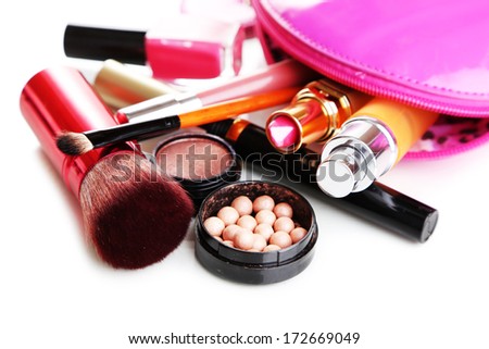 Stock Images similar to ID 239500606 - various makeup products on dark ...