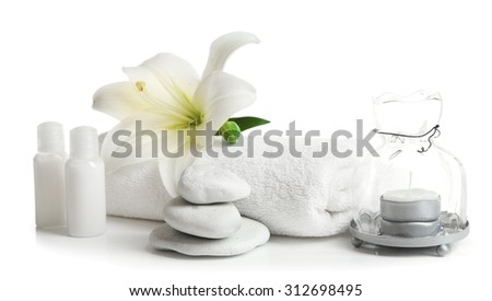 Beautiful spa composition isolated on white