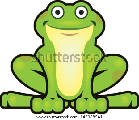 Green Yellow Cartoon Frog Vector Illustration Stock Vector 143988541 ...