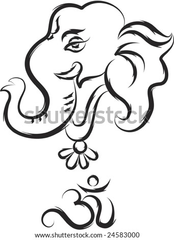 Stock Images similar to ID 42200998 - calligraphic ganesha