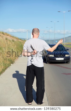 man hitchhiker man hitchhiker