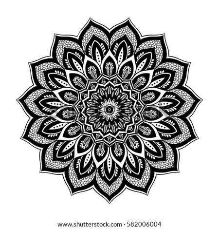 Mandala Ethnic Round Ornament Can Be Stock Vector