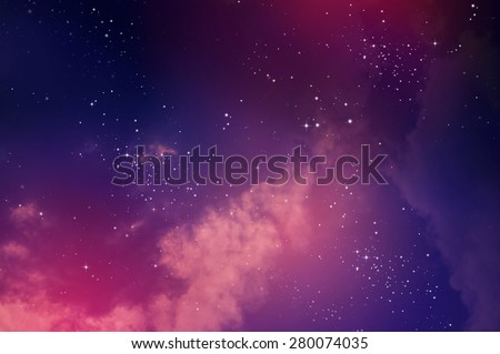 Stars in the night sky,nebula and galaxy