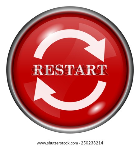 Restart Icon Internet Button On White Stock Vector (Royalty Free