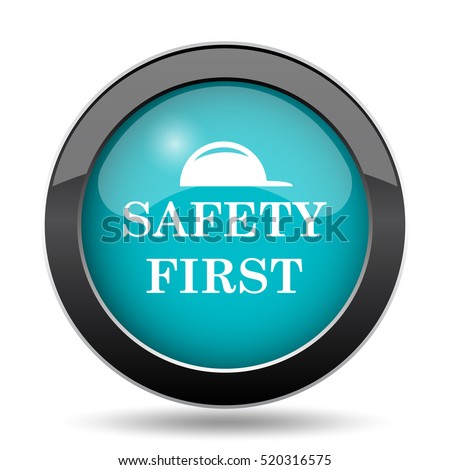 Safety First Icon Green Website Button Stock Illustration ...