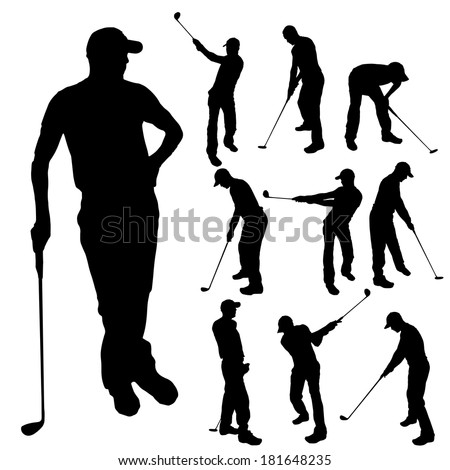 Golfer Silhouette Stock Images, Royalty-Free Images & Vectors ...