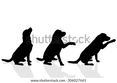Download Dog Sitting Silhouette Stock Images, Royalty-Free Images ...