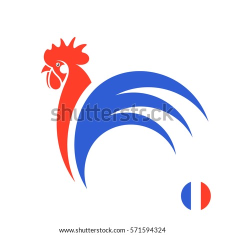 French Rooster Stock Vector 571594324 - Shutterstock