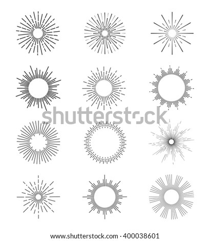 Sunburst vector set
