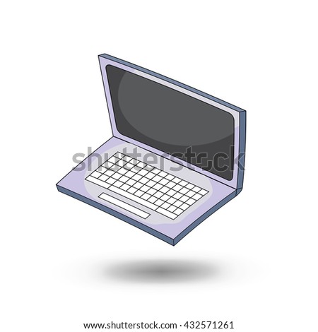 Convertible Ultrabook Laptop Computer 360degree Hinge Stock Vector ...