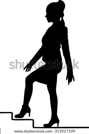 Woman Climbing Stairs Stock Images, Royalty-Free Images & Vectors ...