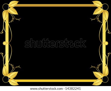 Gold Black Leaf Background 1 Stock Vector 14382241 - Shutterstock
