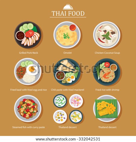 Vector Thai Food Restaurant Menu Template Stock Vector 421788430 ...