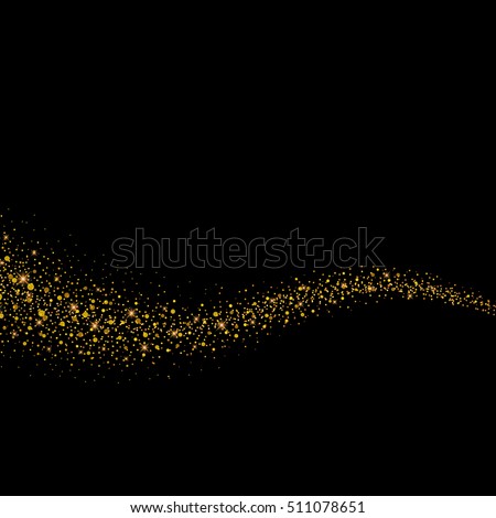 Vector Gold Glitter Wave Abstract Background Stock Vector 511078651 