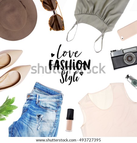 collection collage of women's clothing