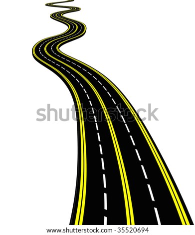 Cartoon Style Road Vector Illustration Stock Vector 258349034 ...