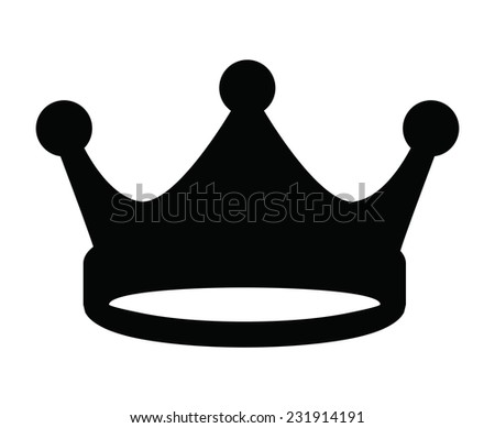 Vector Black Crown Icon On White 스톡 벡터 231914191 - Shutterstock
