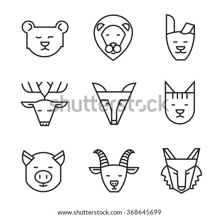 Animals Icons Vector Format Stock Vector 185888369 - Shutterstock