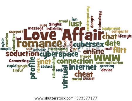 Love Affair Word Cloud Concept On White Background Love Affair Word Cloud Concept On White Background