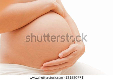 Belly of a pregnant woman
