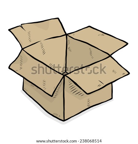 Old Brown Paper Box Cartoon Vector Stock Vector 238068514 - Shutterstock