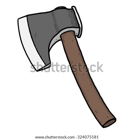 Axe Cartoon Vector Illustration Black White Stock Vector 204636178 ...