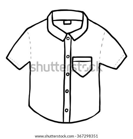 Small Shirt Cartoon Vector Illustration Black Stock Vector 367298351