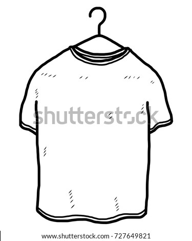 White Shirt Cartoon Vector Illustration Black Stock Vector 360358829