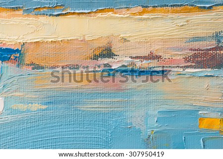 part of oil painting with brush strokes