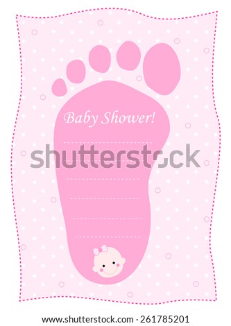 Baby Feet Invitation Template 2