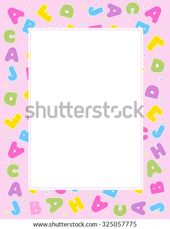 Cute Colorful Stars Border Frame Greeting Stock Illustration 327595034 ...