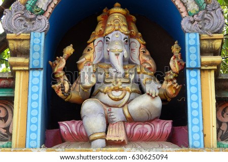 hyderabadindiaapril 28 architecture statute hindu god stock photo the exterior form of the hindu temple is a symbol of