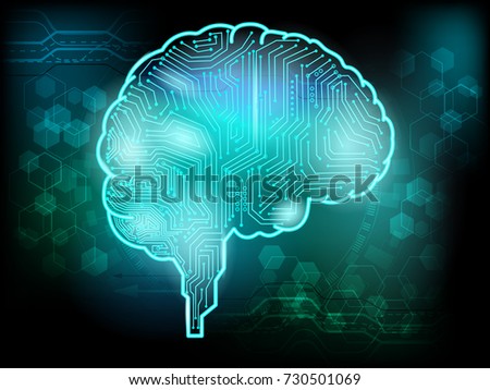 Artificial Intelligence Human Head Outline Circuit Stock Illustration ...