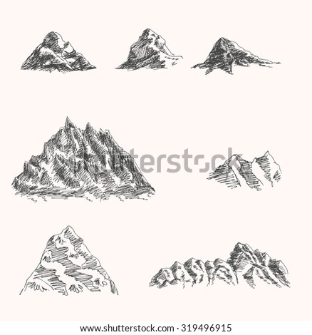 Mountains Ranges Vector Panorama Stock Vector 436063906 - Shutterstock