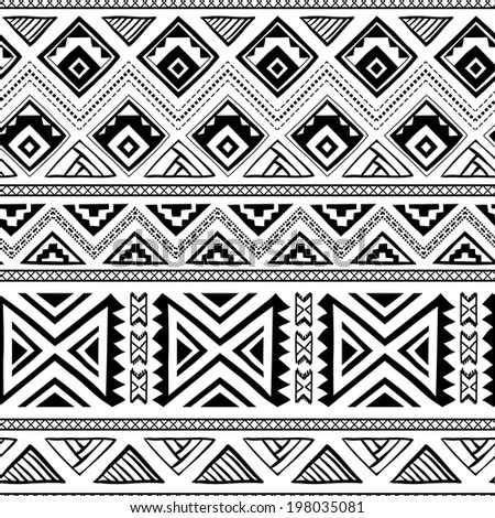 Abstract Geometric Seamless Pattern Aztec Style Stock Vector 105842777 ...