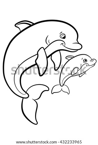 mama and baby dolphin coloring pages - photo #12