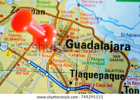 guadalajara mexico on the map
