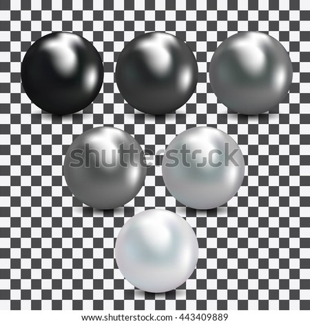 Pearl on black-and-white background