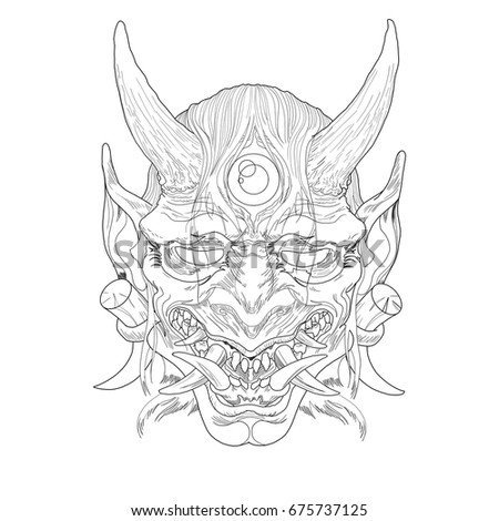 tribal japanese mask print clothes cards stock vector 574515277 tribal japanese mask print clothes cards stock vector 574515277