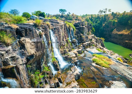 The big Pongour waterfall near Da Lat city, Vietnam