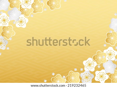 Pattern of a Japanese traditional Japanese apricot