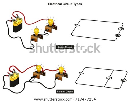 Electrical Circuit Types Infographic Diagram Showing Stock ...